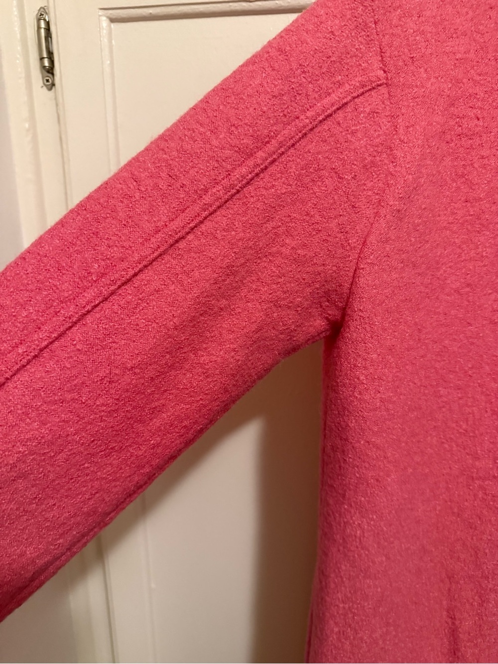 Cynthia Rowley Bouclé Knit Sweater Coat – Vibrant Pink - Wool Blend- Size Small - Picture 4 of 6